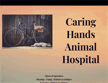Tablet Screenshot of caringhandsanimalhospital.net
